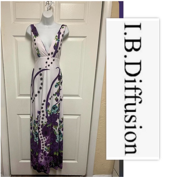 IB Diffusion Purple Floral Maxi Dress - Picture 2 of 12
